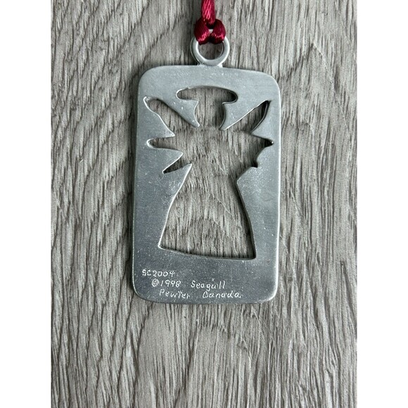 Vintage 1998 Seagull Pewter Canada Christmas Ornament Angel Believe - Picture 3 of 6